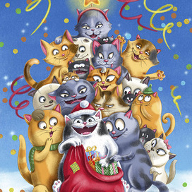 Новогодние котики