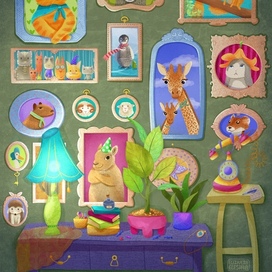 Стена с портретами. 