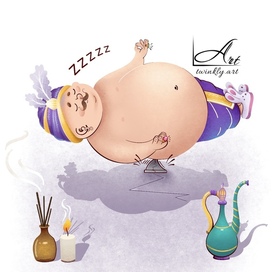 Иллюстрация «Хрупкое равновесие йога»