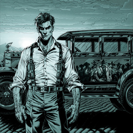 Боец - монохромная версия