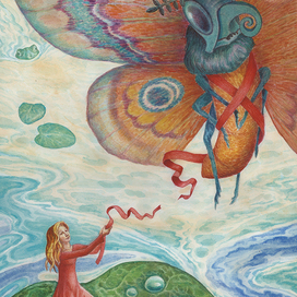 Иллюстрация к сказке Г.Х.Андерсена-Дюймовочка