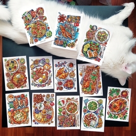 Серия открыток "Кухни народов мира"