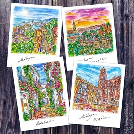 Скрия иллюстрация для сувенирных открыток