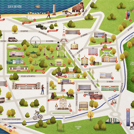 Карта Магадана