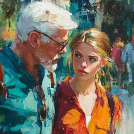 дедушка и внучка