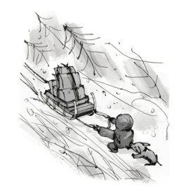 Курьер. Доставка зимой.