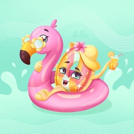 Надувной круг Флоу