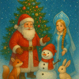 новогодняя советская открытка