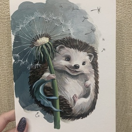 Ежик и одуванчик 