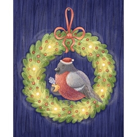 Новогодний снегирь