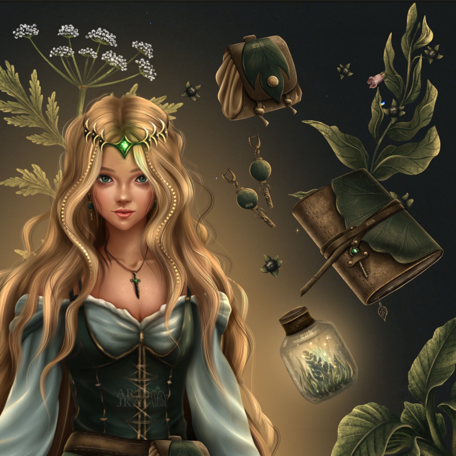 🌿 Дизайн травницы. Персонаж и аксессуары