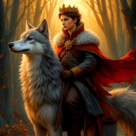 Иллюстрация к сказке "Иван-царевич и Серый волк"
