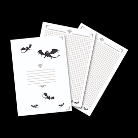 Разлиновка и титульник тетради/блокнота "Драконы молний"