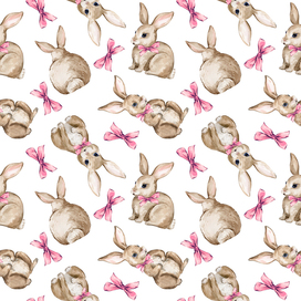 Нежный паттерн с зайчиками