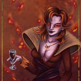 Роскошная вампирша, вдохновленная готическими историями