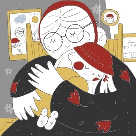 Из серии иллюстраций к сказке "Красная Шапочка". Всё хорошо