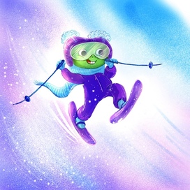 Лягуш на лыжах