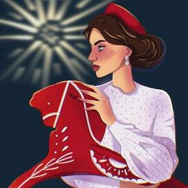 Открытка в русском стиле 