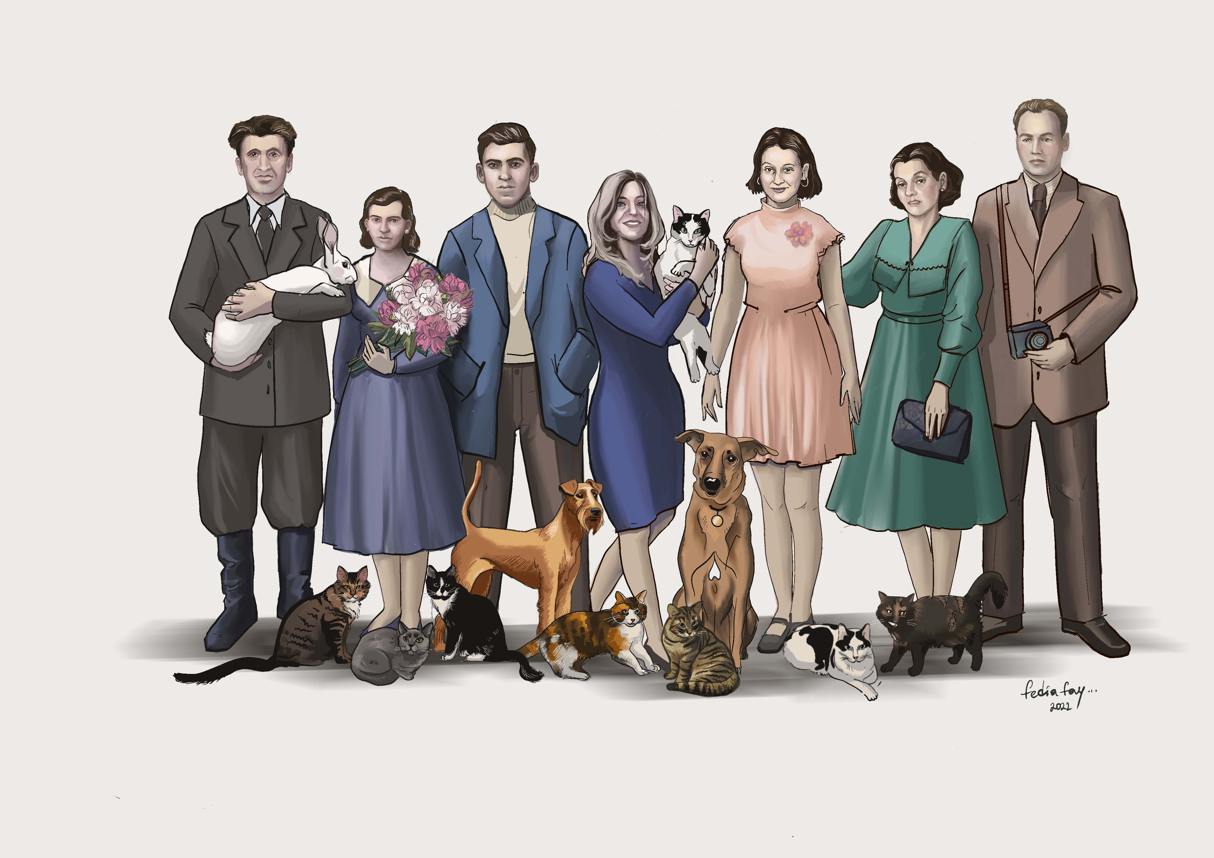 Семейный портрет с питомцами