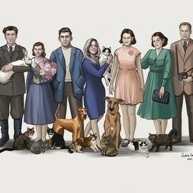 Семейный портрет с питомцами