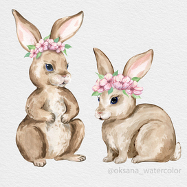 Весенние зайчики в цветах