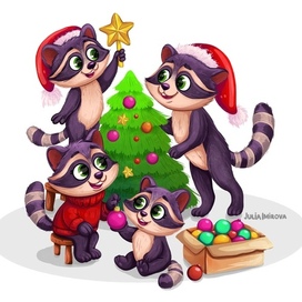 Енотики в Новый год 