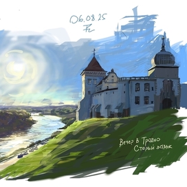 Вечер в Гродно. Старый замок.