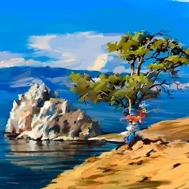 Иллюстрация ко дню озера Байкал.