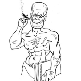 Шарж на З. Фрейда ко дню его рождения.