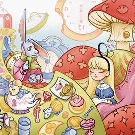 Иллюстрация для книги "Алиса в стране чудес"