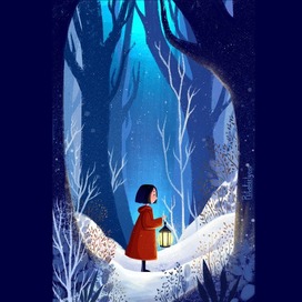 Девочка в волшебном лесу