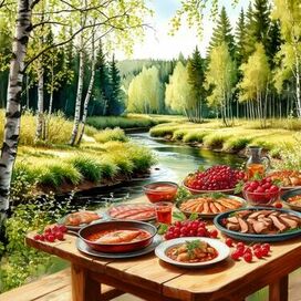 Ужин у реки