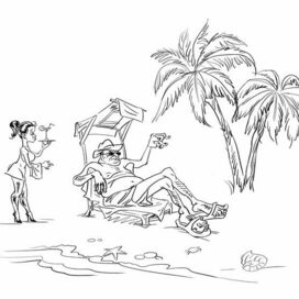 Судья на отдыхе.