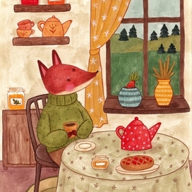 лисенок у окна