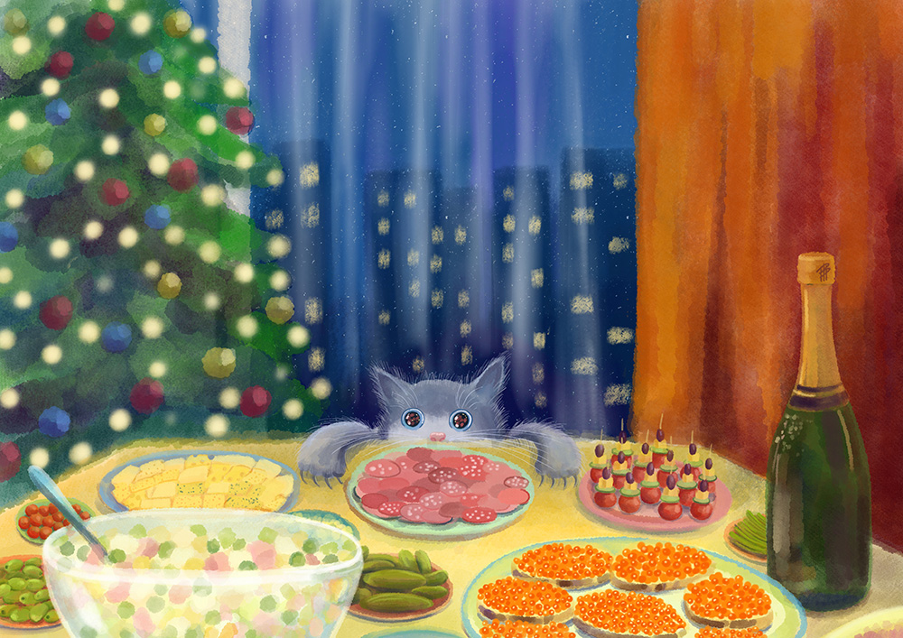 Новогодний котик 4