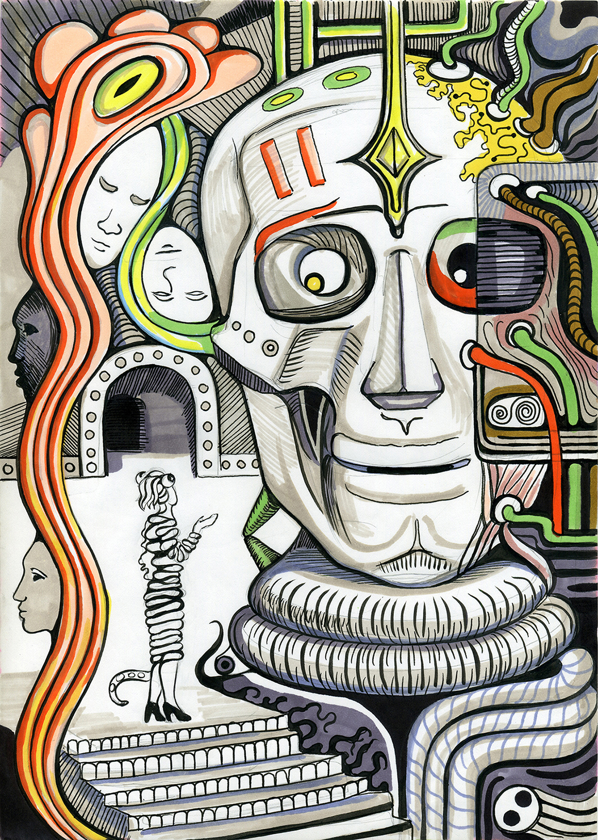 Голова гигантского робота