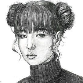 Портрет девушки в карандашной технике