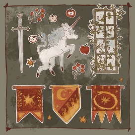 Стикерпак с единорогом