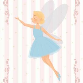 Фея, дизайн персонажа для принта