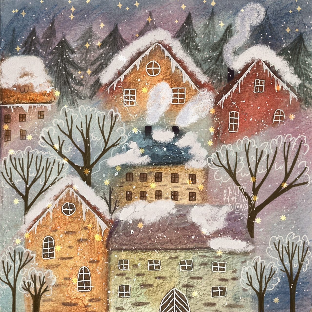 Зимняя деревня