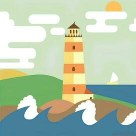 Векторные пейзажи: Маяк