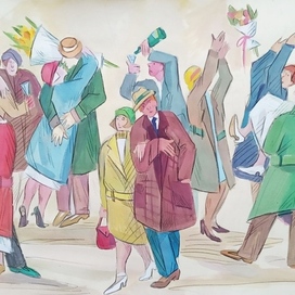 Илл.к рассказу М.Зощенко ",Свадьба"