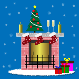 Новогодний камин