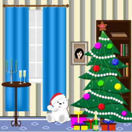 Снег за окном