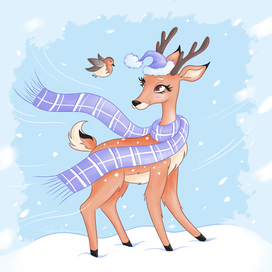 Новогодний олень