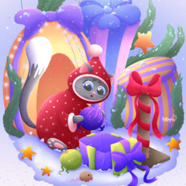 Счастливый кот