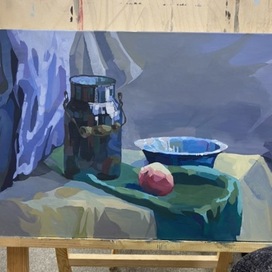 Гуашь, 2 курс колледжа, 2023г.