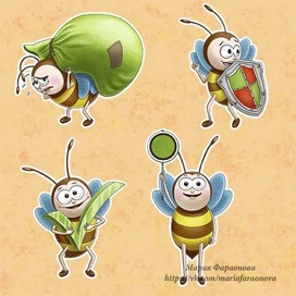 Пчелки стикеры - 9
