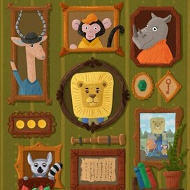 Стена с портретами