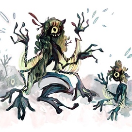 Кикиморы. Концепт арт персонажей книги "Домовёнок Кузя "